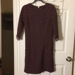 Maroon and cream polka dot Boden dress